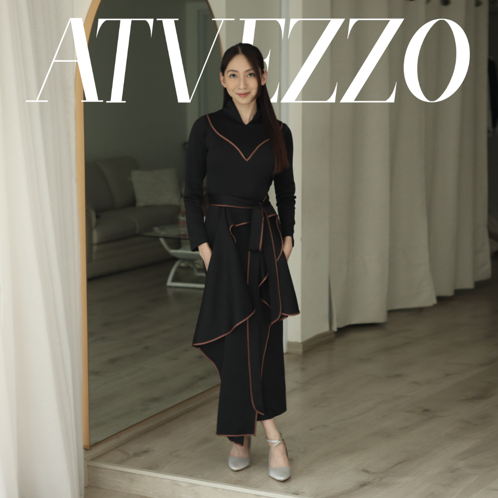 Xenna Long Dress Black - Atvezzo Dress