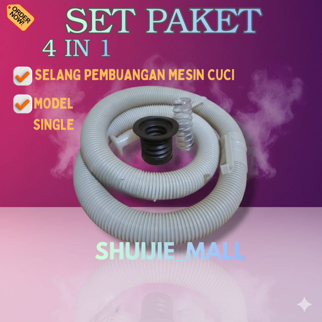 SET SEAL + SELANG PEMBUANGAN MESIN CUCI LG / SELANG Pembuangan air mesin cuci LG 2 tabung / SELANG M