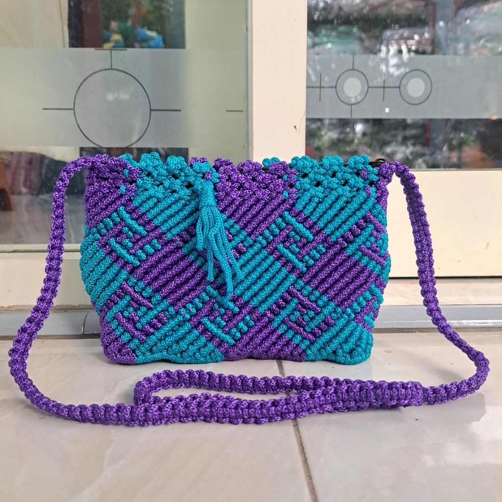 Tas Macrame Toraja / Tas Tali Kur Mewah / Tas Rajut Elegant / Tas anyam Talikur Berkualitas / Tas Ta