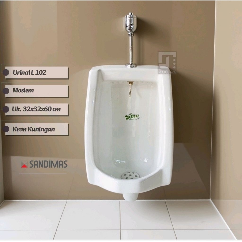Urinal / Urinoir / Toilet Berdiri Muslim merk Sandi Mas komplit Set