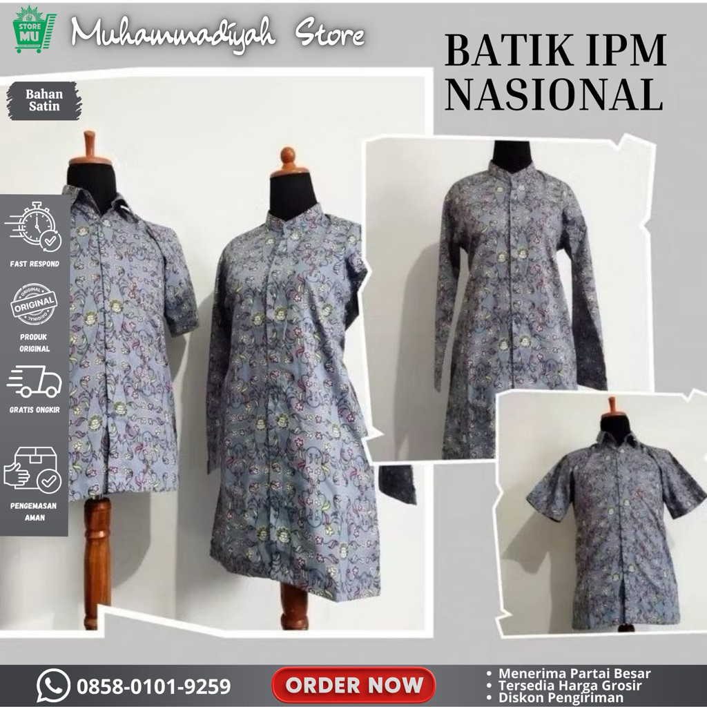 BAHAN SATIN baju batik IPM Muhammadiyah SMA/SMK/MA
