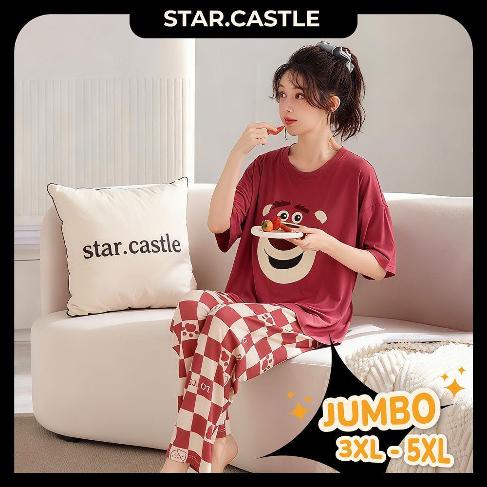 piyama 2in1 jumbo | Piyama Jumbo Wanita 5XL  | piyama 2in1 jumbo |Baju Tidur Jumbo 5XL | Piyama Over