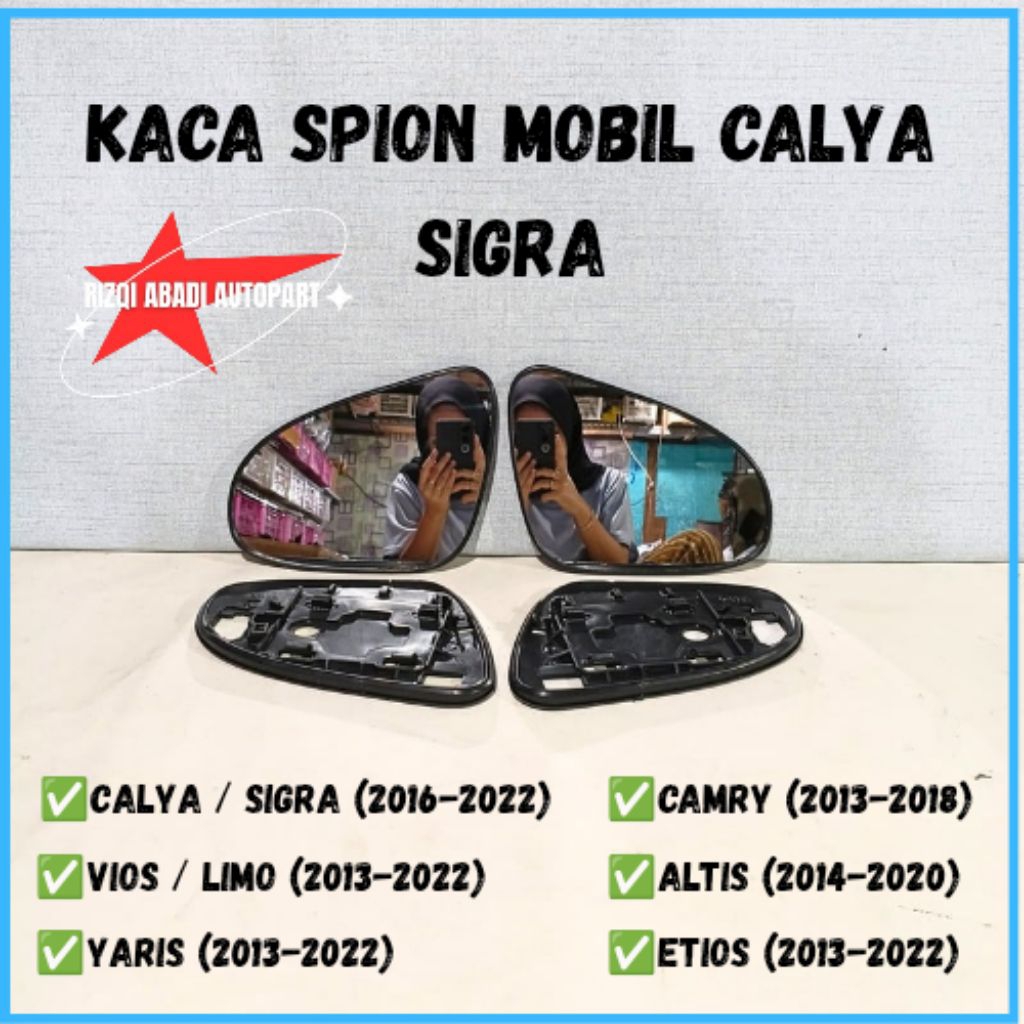 kaca spion mobil calya sigra yaris vios camry altis tahun 2016 2017 2018 2019 2020 2021 2022 2023 ka