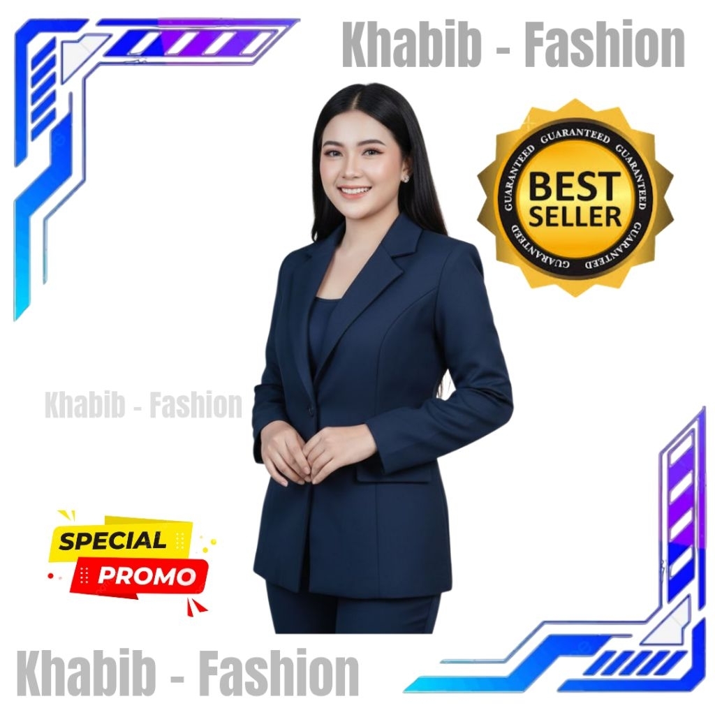 JAS FORMAL / JAS RESMI / JAS ALMAMATER / JAS WISUDA / JAS BLAZER WANITA WARNA BIRU NAVY