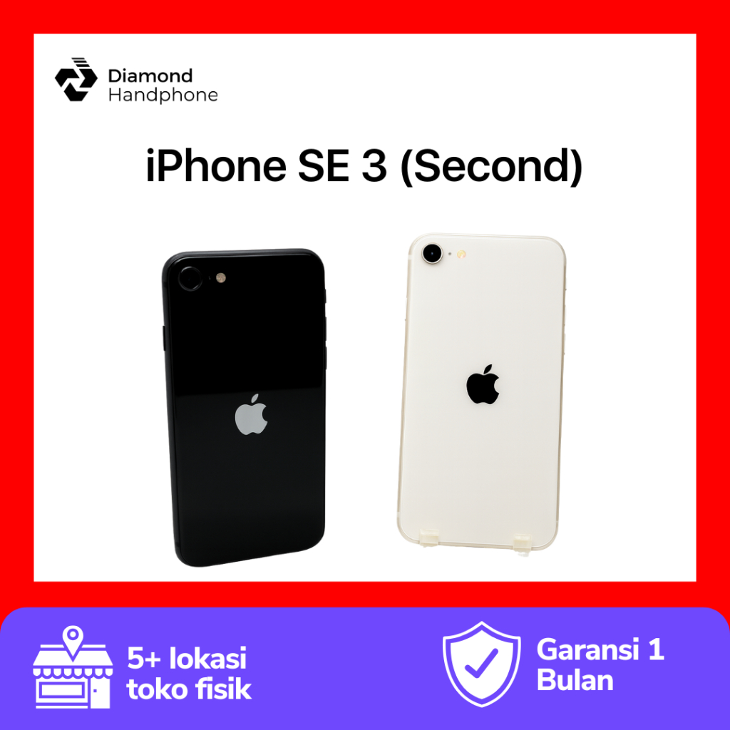 iPhone SE 3 64GB *SECOND* (Batangan / Tanpa Box) Garansi 1 Bulan