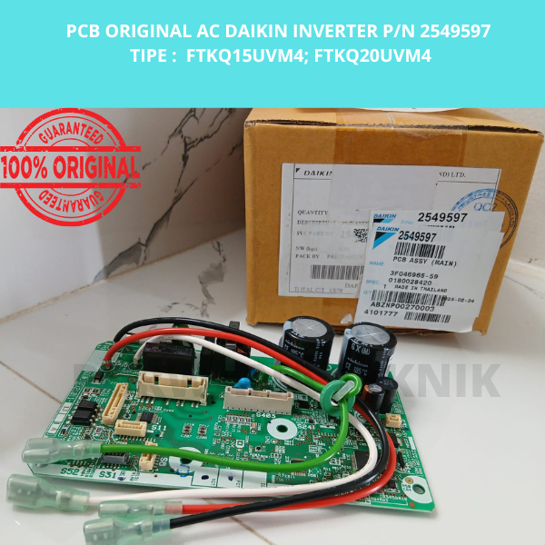 PCB ORIGINAL DAIKIN Thailand Flash Inverter Tipe FTKQ15UVM4 / FTKQ20UVM4 / FTKQ25UVM4 / FTKQ35UVM4 /