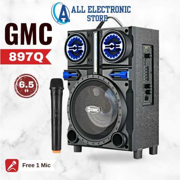 Speaker GMC 897Q Bluetooth Wireless Mic 6.5 Inch