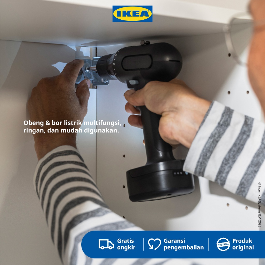 IKEA TRIXIG Obeng Portabel / Elektrik Li-Ion 12V