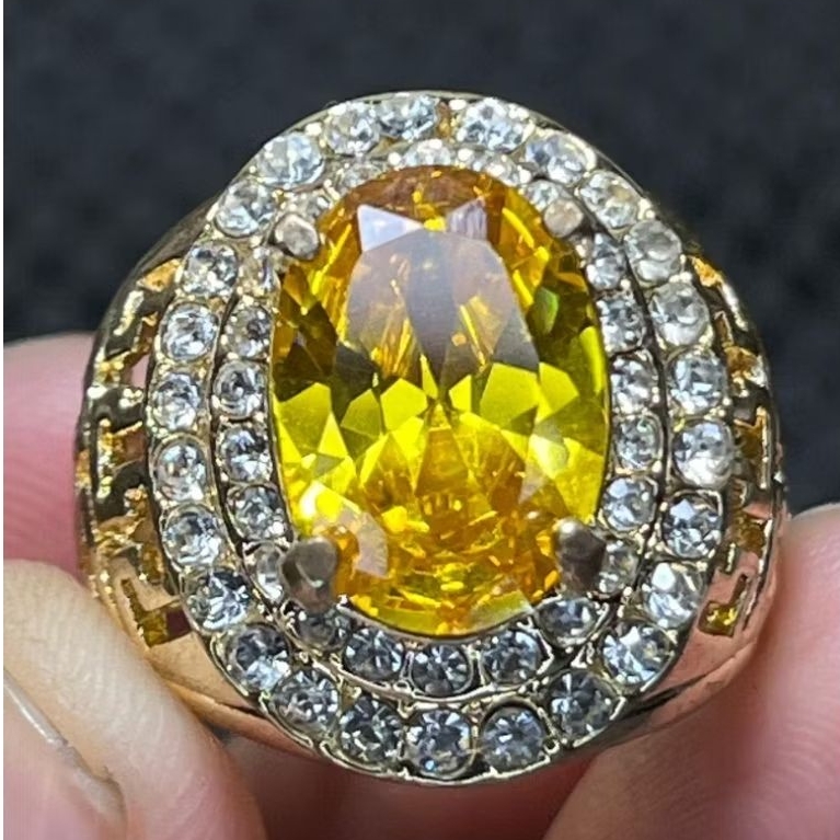Batu permata Yellow Citrin oval Mix cut Zircon/Safir style Quality catam