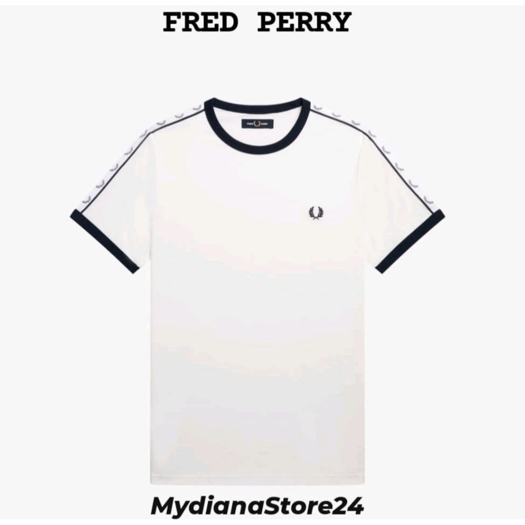 FRED PERRY - FRED PERRY TAPED RINGER - WHITE