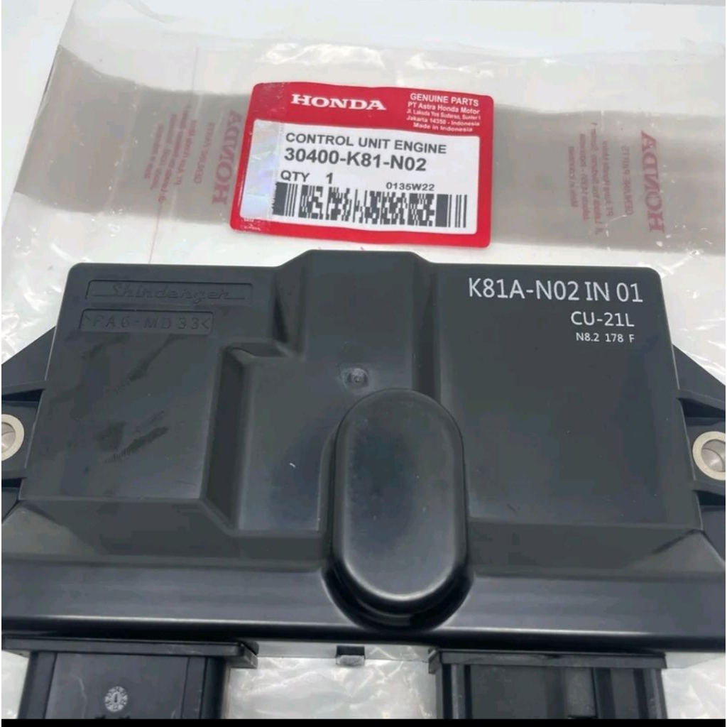 ECCU ECM ECU 30400-K81-NO2 ECU CDI BEAT ESP, BEAT STREET, BEAT ECO, K81A-NO2 IN O1