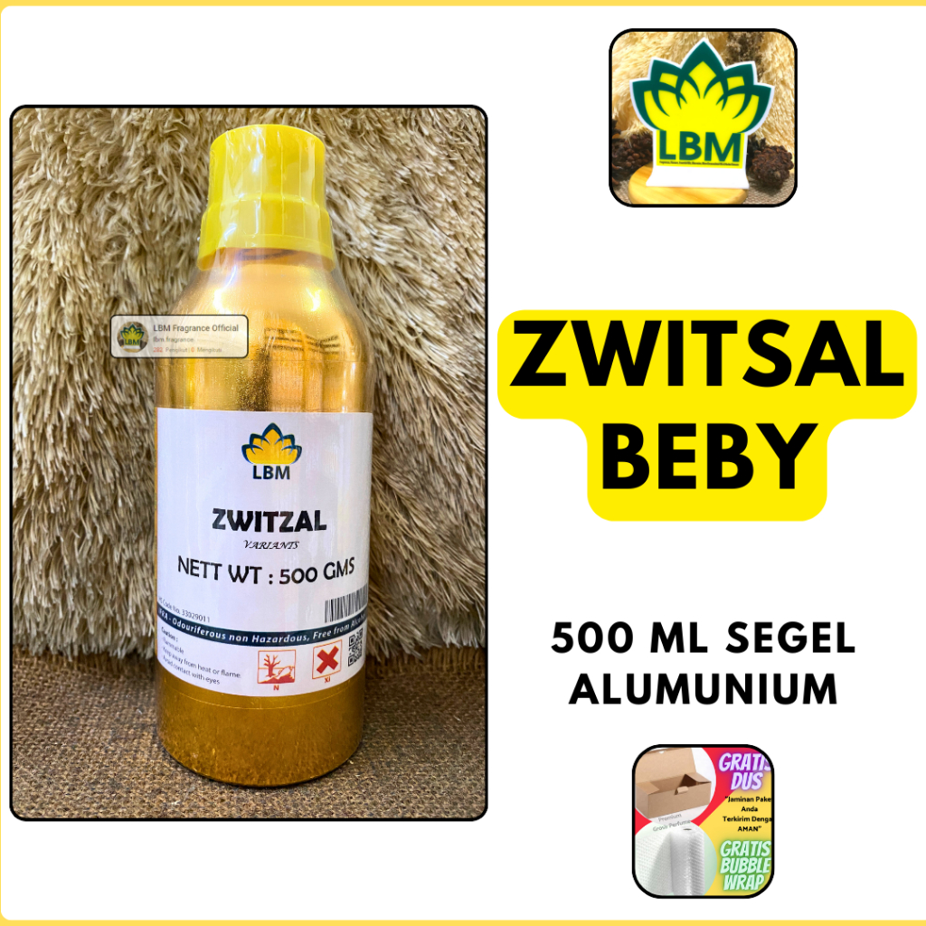 Bibit Parfum LBM - SWITSAL / ZWITSAL Beby 500 ML SEGEL Alumunium LBM Fragrance