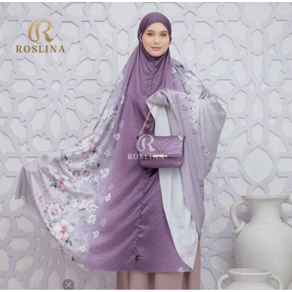 Mukena Maxmara Luxury Jumbo Printing Laser Cut Silk Motif Premium