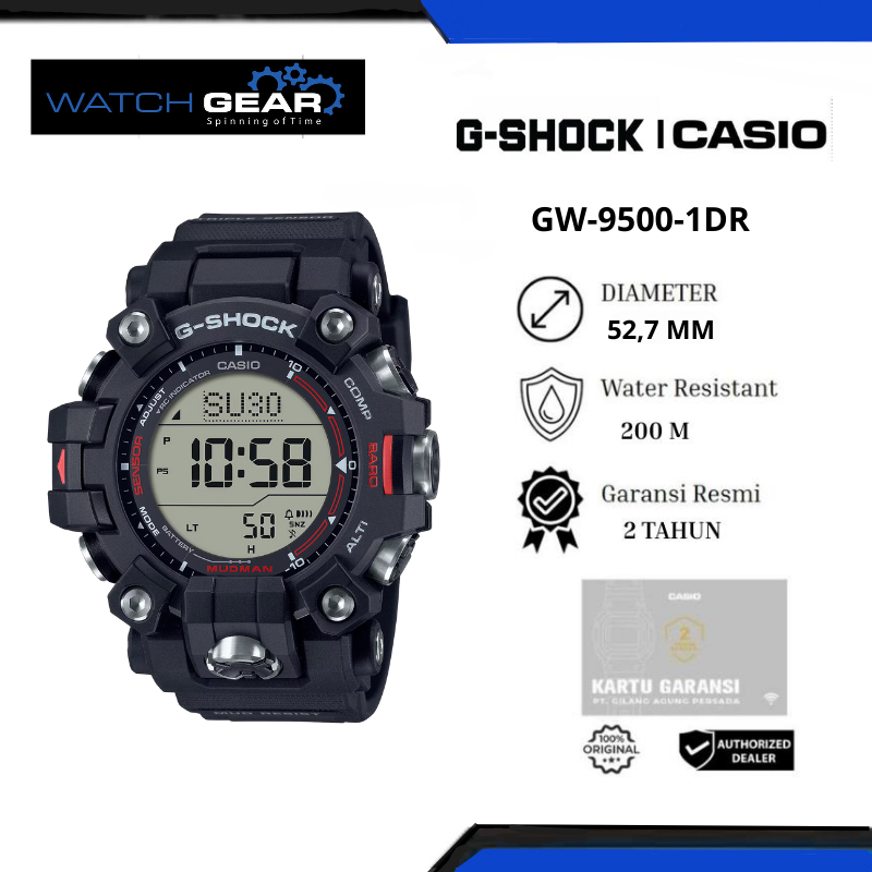 Casio G-Shock GW-9500-1DR Triple-Sensor Mudman