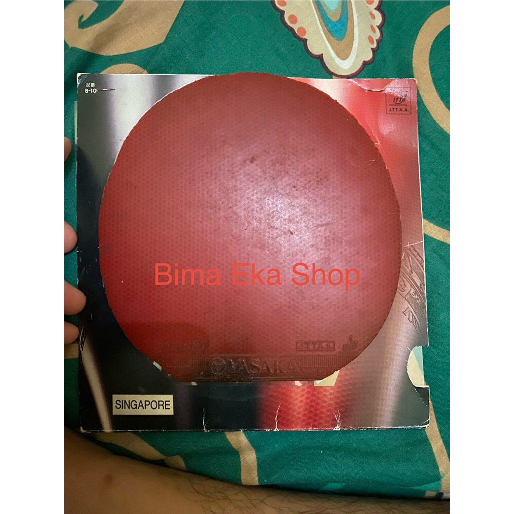 Yasaka MARK V 5 MERAH RED soft rubber karet blade bet pingpong tenis meja bekas