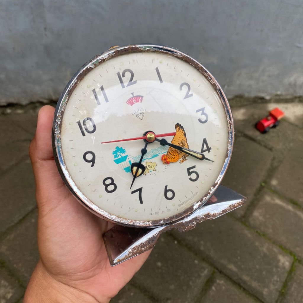 jam weker jadul shangai china original
