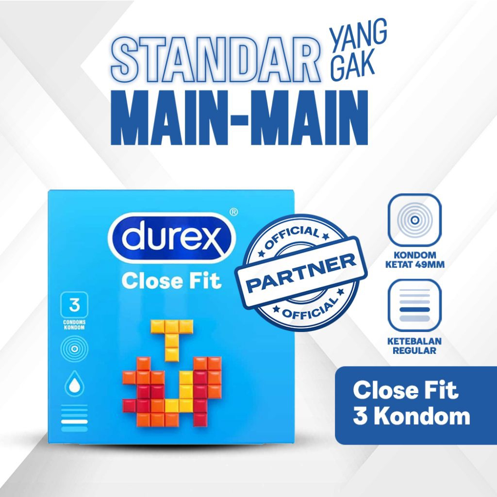 Kondom Durex Close Fit 1box isi 3 pcs / Condom Durex Close Fit