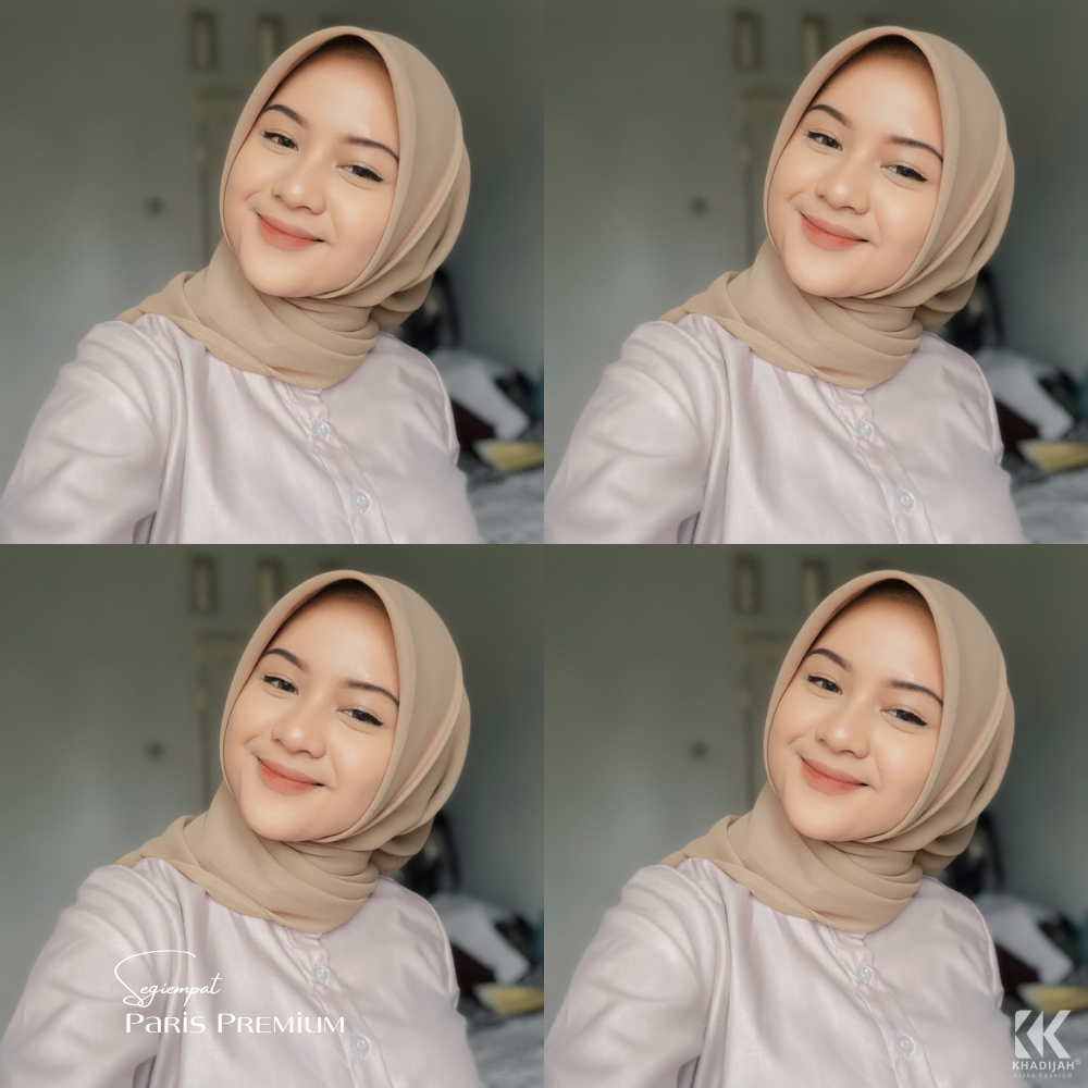 Paris Jadul Premium Daily Jilbab Paris Polos Hijab Kerudung Segi Empat ( FULL WARNA )