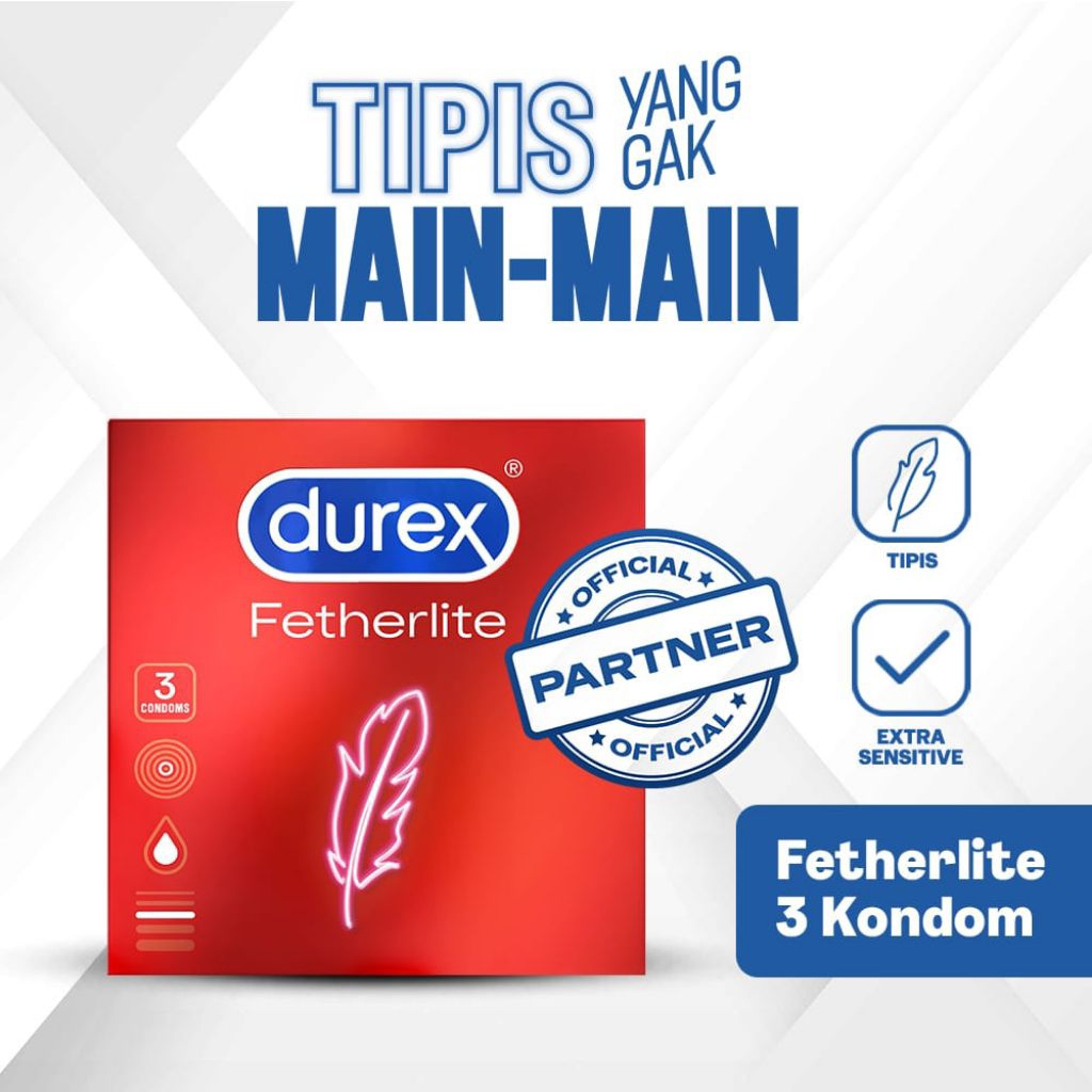 Durex - Kondom Durex Fetherlite 1box isi 3pcs / Durex Condom