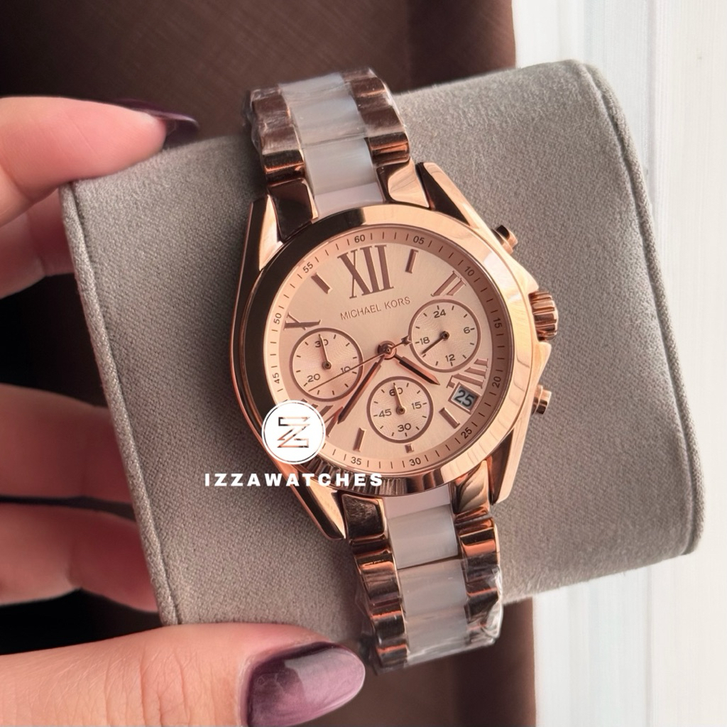 Jam Tangan Wanita Mk6066 Two-Tone Stainless Steel Strap