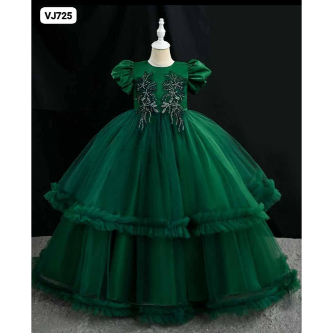 ARS-Gaun natal anak dress natal anak baju natal anak gaun kembang anak dress kembang anak baju kemba