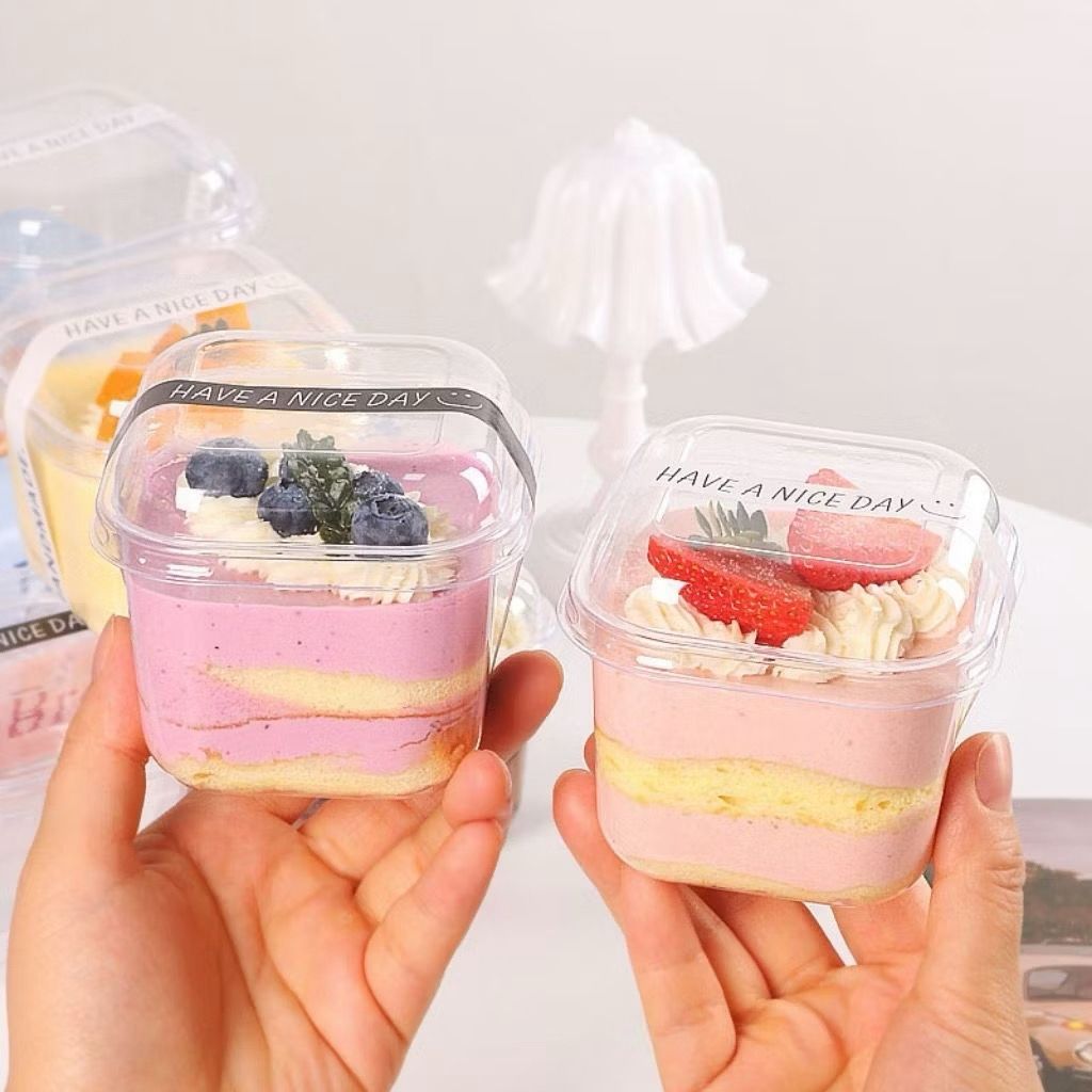10pcs Dessert Box Korean Dessert Cup Box Dessert Tiramisu Salad Cup Korean Dessert Box 300ml Tiramis
