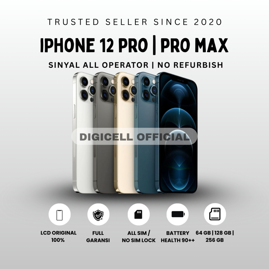 iphone 12 Pro - Pro max 128gb 256gb Lcd Original Mulus Original Bukan Refurbish / Rekondisi