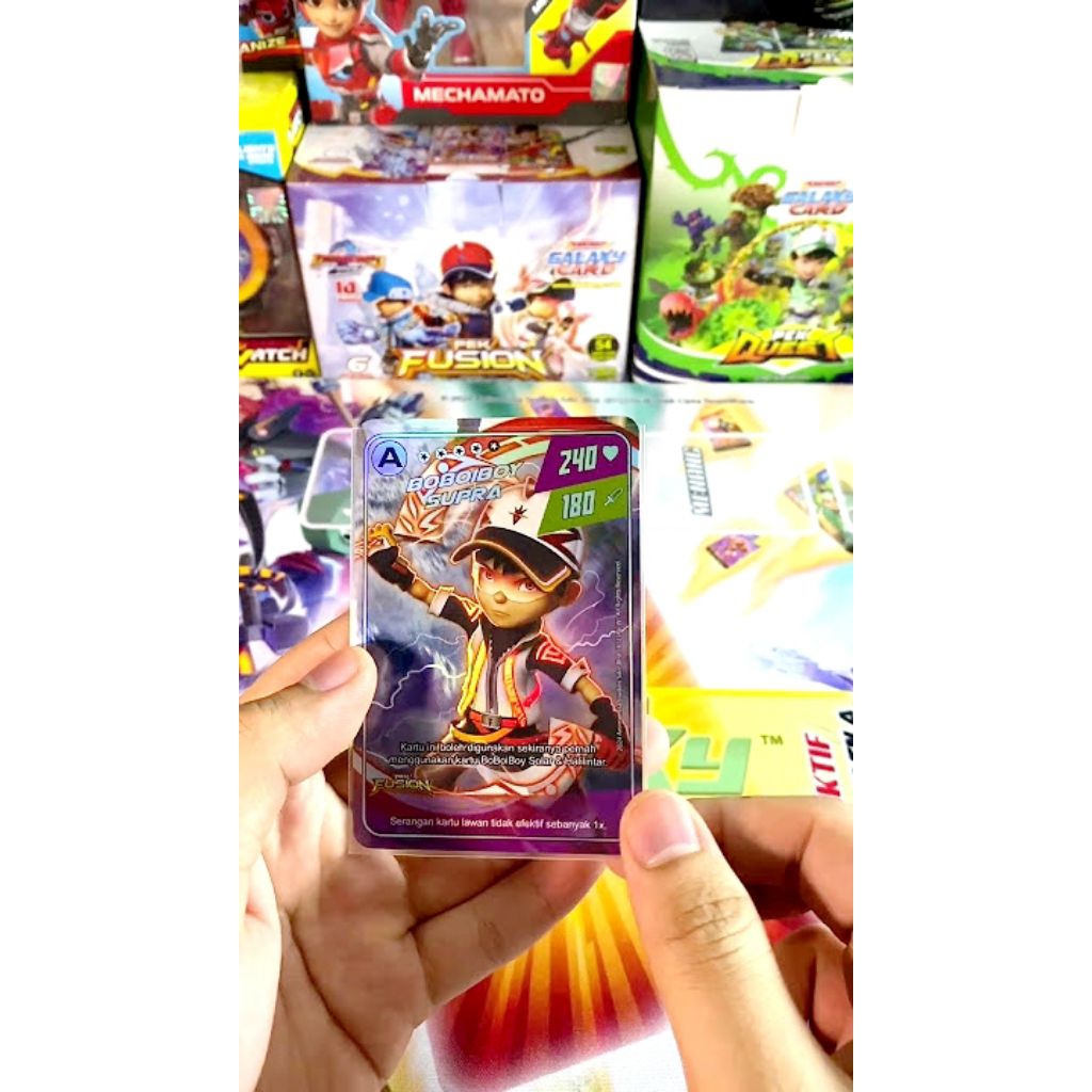 Boboiboy supra Monsta galaxy card