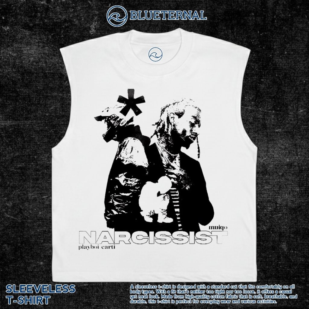 KAOS BAJU SINGLET NARCISSIST | SINGLET PUTIH | SINGLET BAND | KAOS BAND | BAND METAL | LEKBONG PRIA 