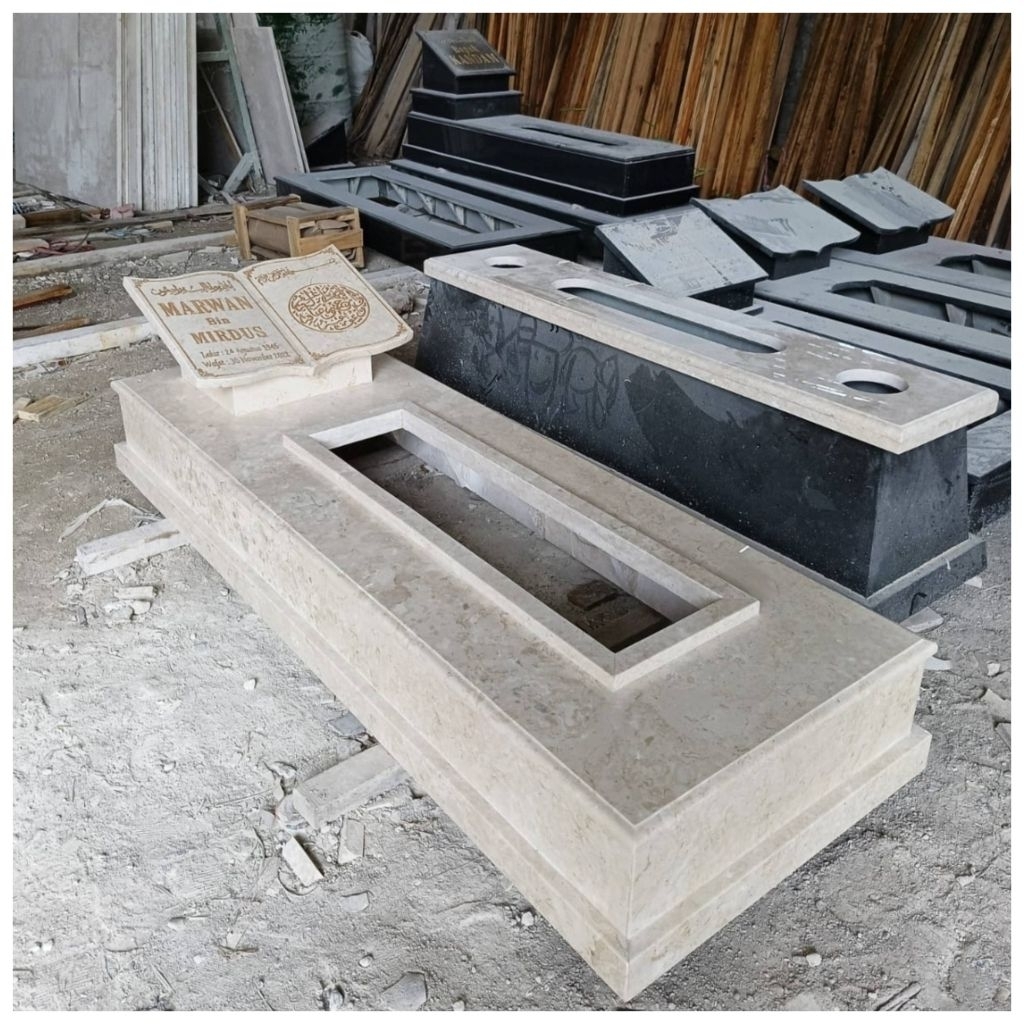 Kijing Makam Marmer Nisan Model Buku