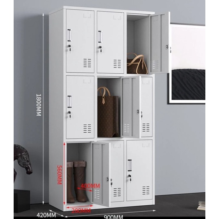 Loker besi multi-pintu/ Loker Karyawan / Lemari Arsip Kantor/Sekolah Loker