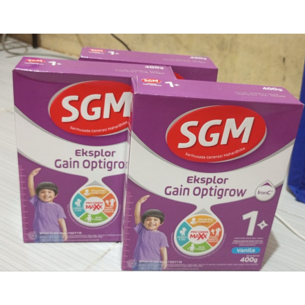 SGM GAIN OPTIGROW 1+ 400gram ( kardus utuh )