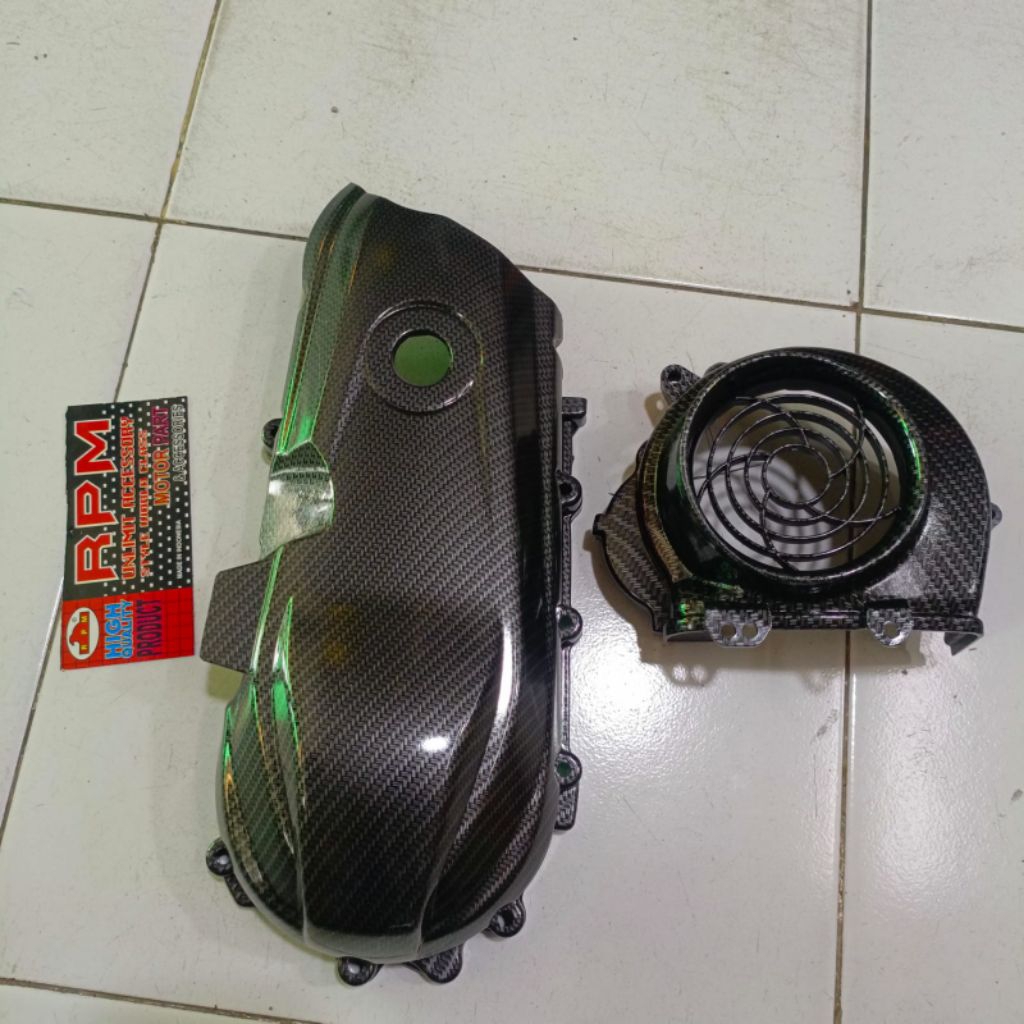 Cover cvt plus cover kipas carbon beat fi scoopy fi