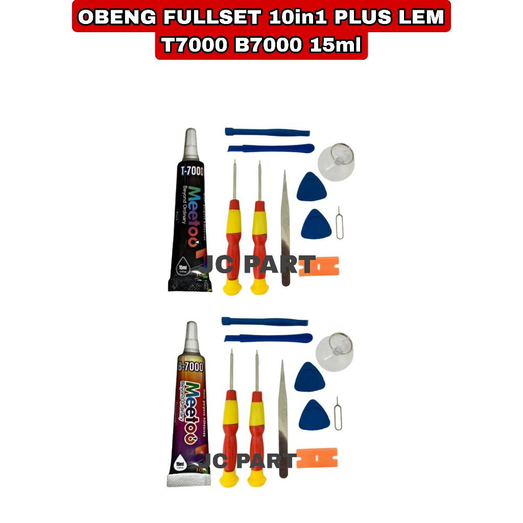 OBENG LENGKAP 10IN1 PLUS LEM ALAT UNTUK SEMUA HP