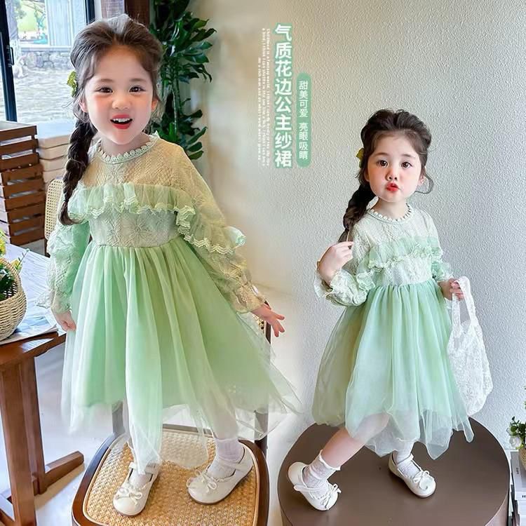 DRESS TUTU HIJAU SAGE ANAK PEREMPUAN (TOKO SABINAA)
