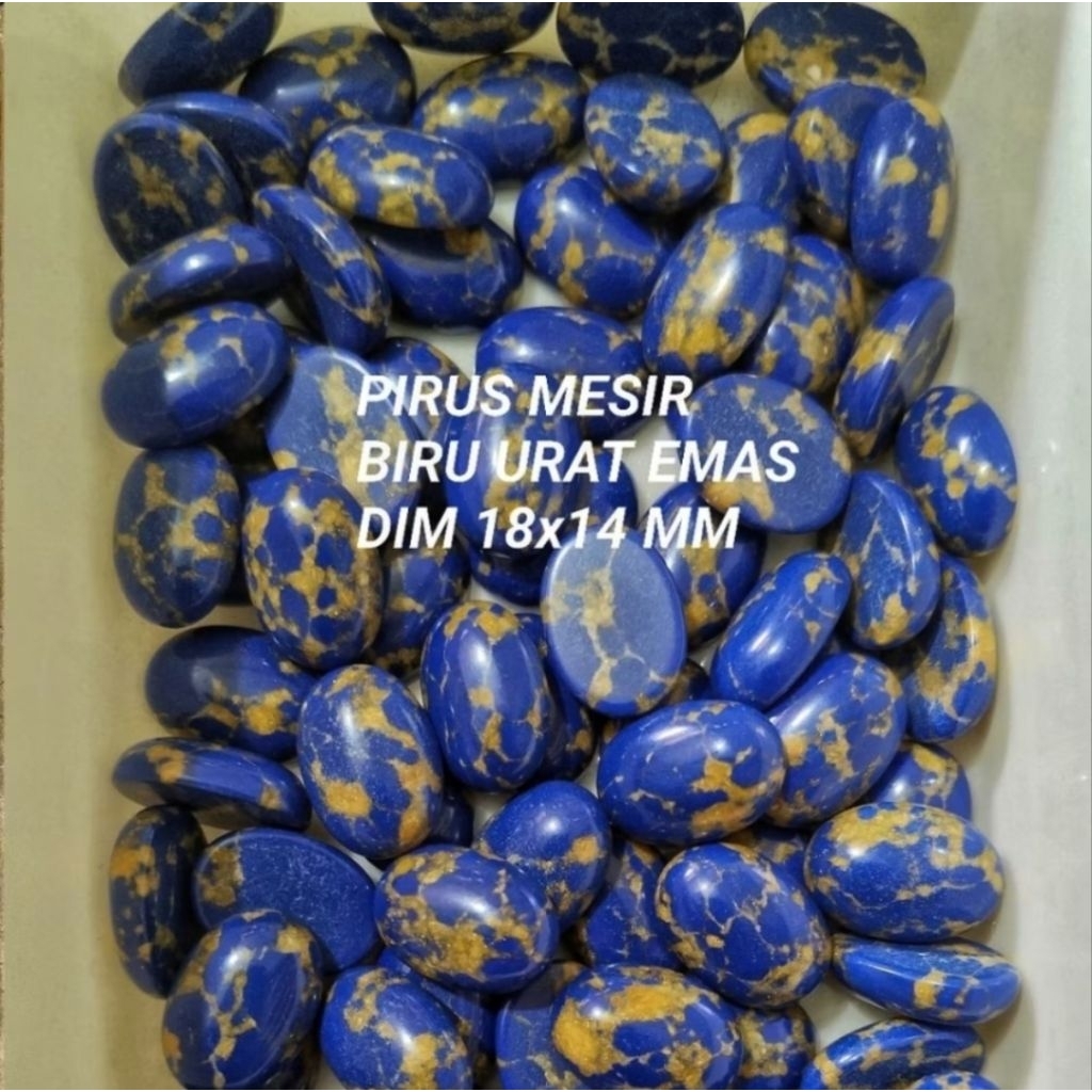 BATU PIRUS MESIR BIRU URAT EMAS