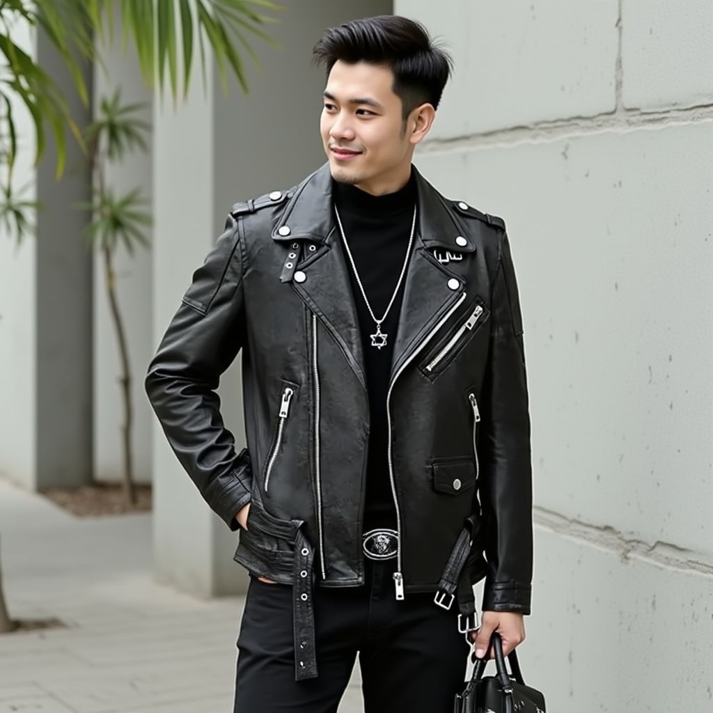 COD | JAKET KULIT ASLI BIKERS MOTOR / JAKET RAMONES ROCK N ROLL / CASUAL / MEWAH / KEREN / JAKET PRI