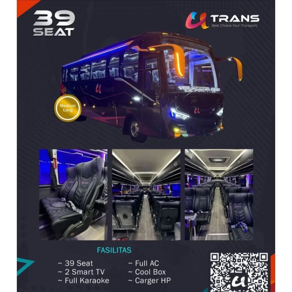 Sewa Bus Medium Long Seat 39/Bus Pariwisata/Sewa Bus Pariwisata/Bus Pariwisata Jakarta/Bus Pariwisat
