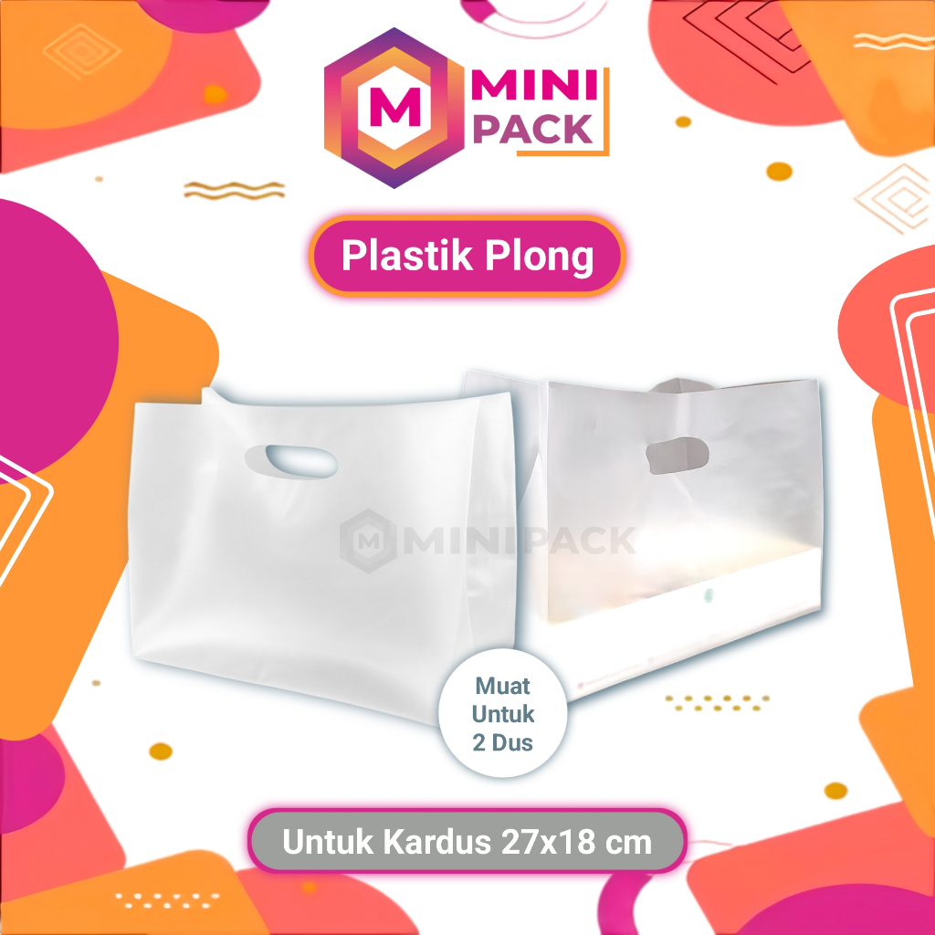 Plastik Plong Kardus Donat Besar Isi 6 Untuk 1 Pack Isi +- 50 Lembar Kantong Kresek Hendel Hendle Be