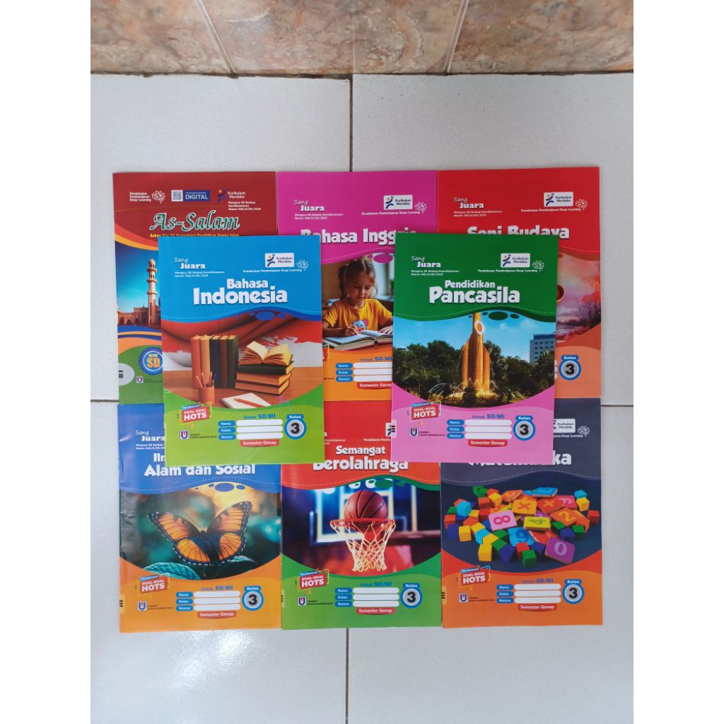 Buku LKS Sang Juara, As-Salam, dan Lugina Kelas 3 SD/MI Semester 2 Genap Kurikulum Merdeka (Mata Pel