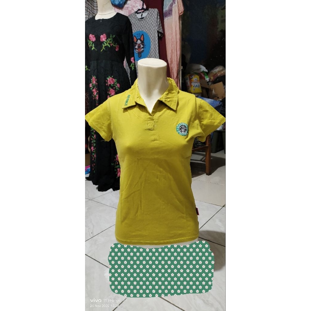 Sale baju Sturbucks ala ala Polo hijau lumut