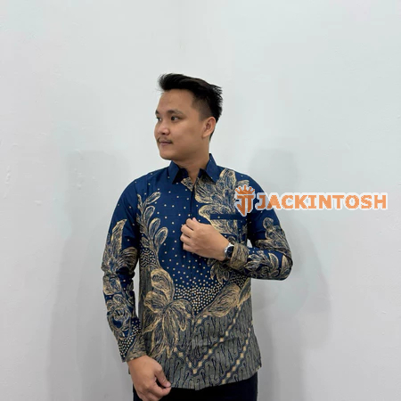TERBARU Baju Batik Couple Pasangan Lengan Panjang Model Tunik Bahan Katun Lapis Furing Tebal