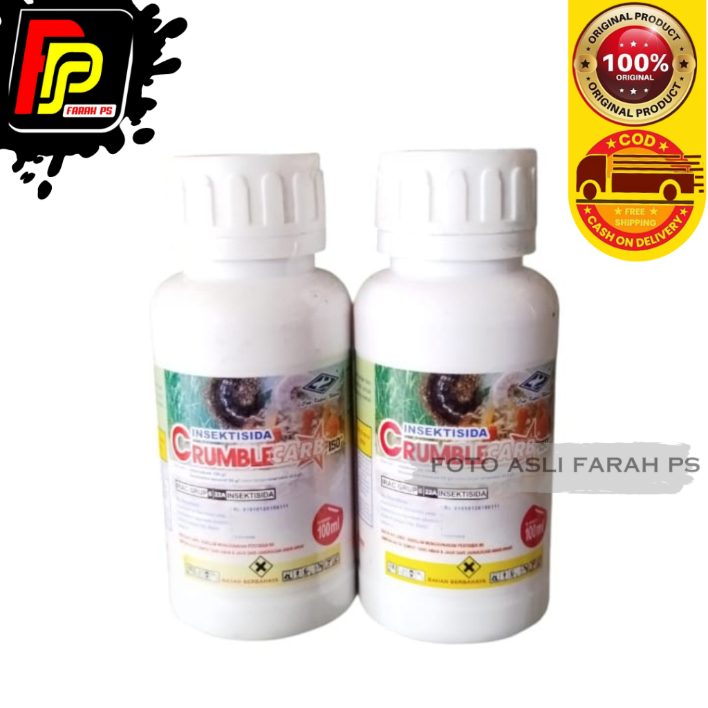 Insektisida Crumbel Carb Crumble Carb 150SC 100ml Pembasmi Ulat Bawang Merah Cap Kapal Terbang / Cru