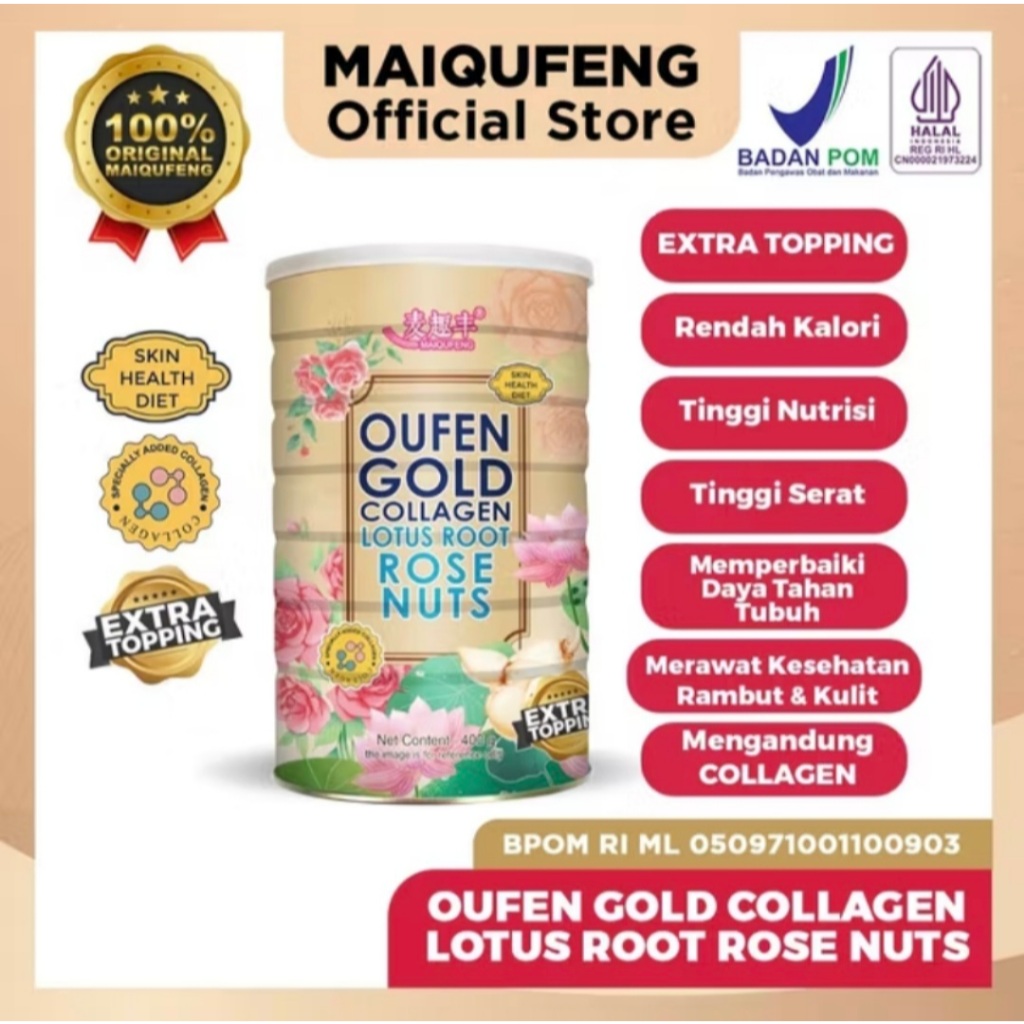 Oufen Lotus Root Powder MAIQUFENG Original HALAL BPOM RI_GOLD ROSE NUTS