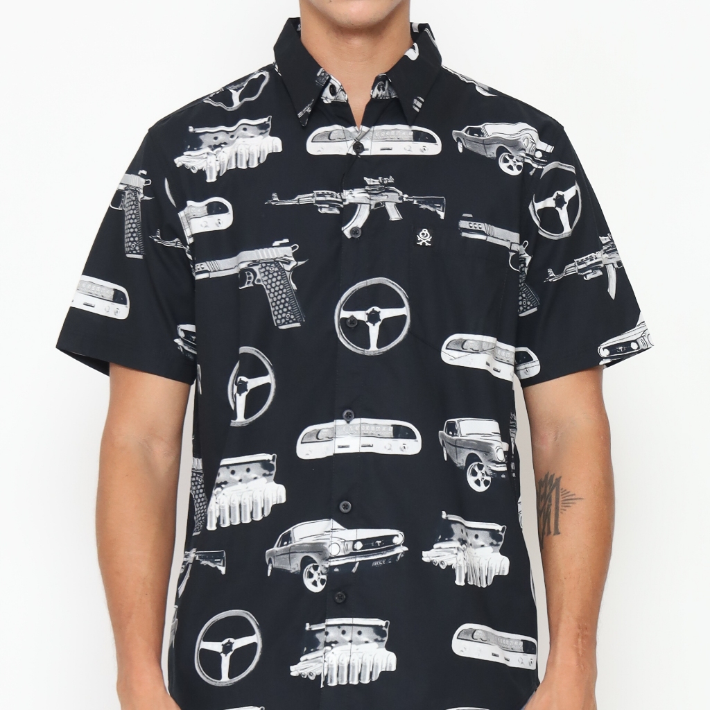 Juice Ematic kemeja lengan pendek Pria Redo Men Shirt Planet Surf