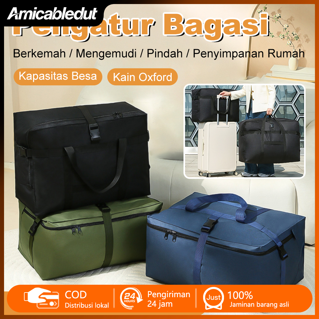 Amicabledut Tas Travel Baju Tas Travel Besar Multifungsi Tas Jumbo tas pakaian travel lipat Tas Mudi