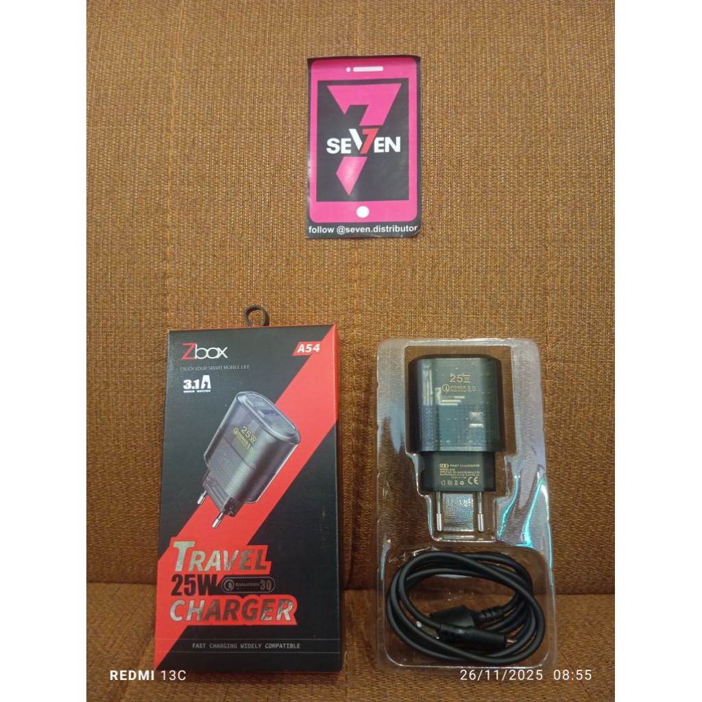 Tc Travel Charger Zbox 25 W 3,1A Fastcharging Kabel Lightning Iphone