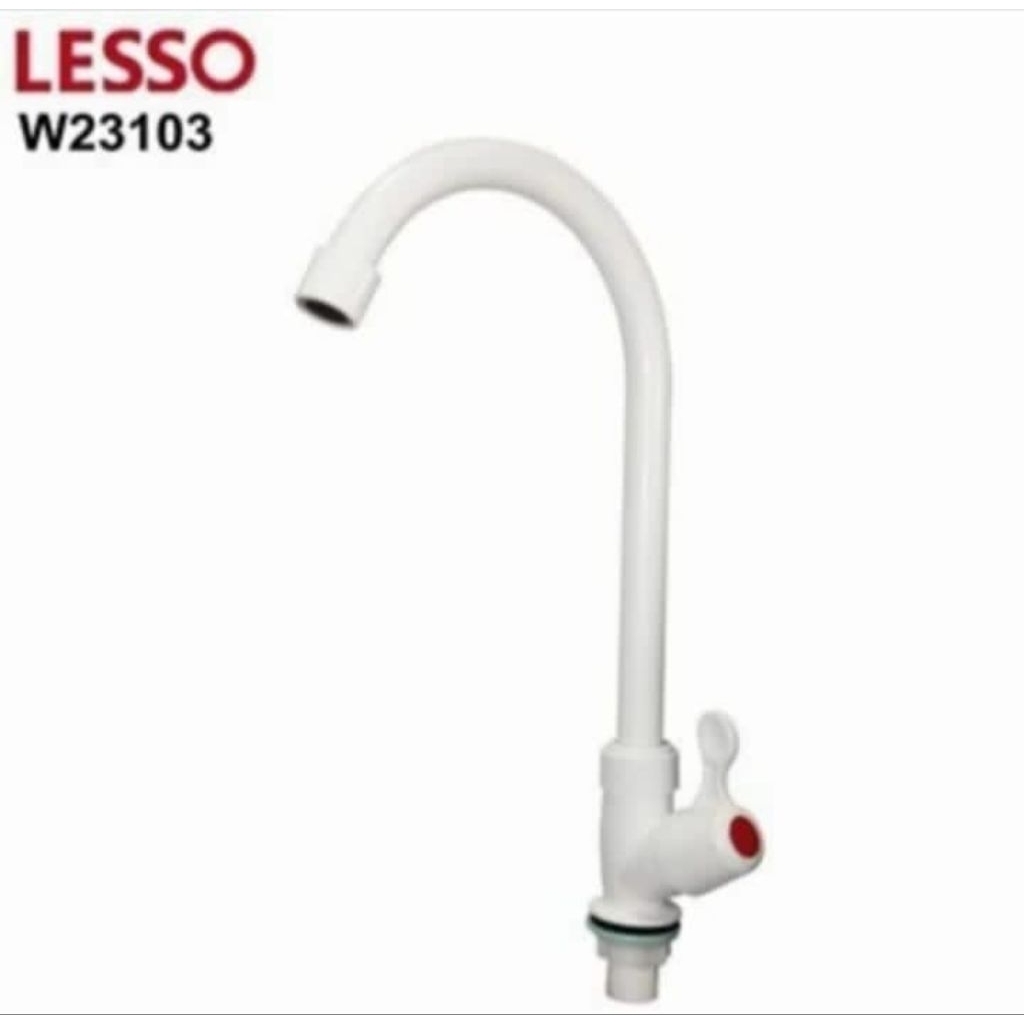 KRAN ANGSA PVC LESSO PUTIH MEJA