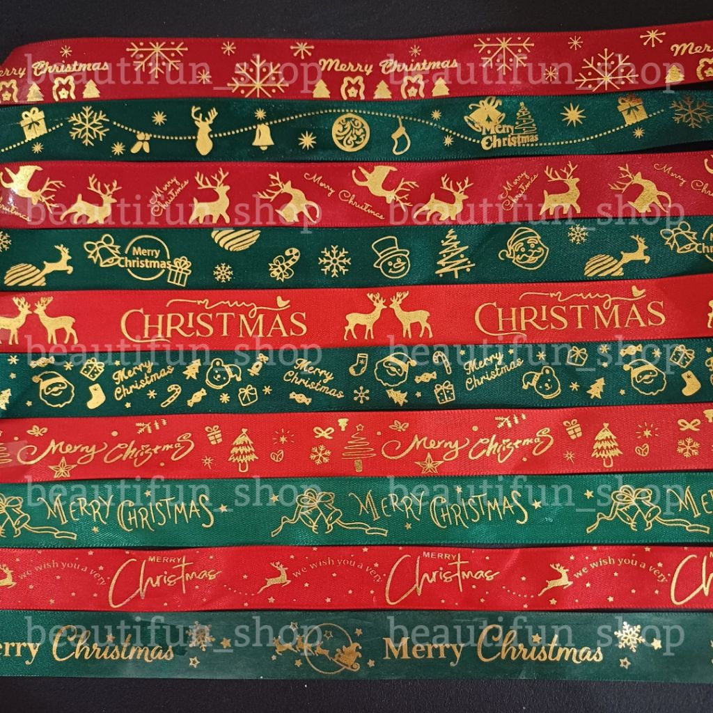 Pita natal hampers pita natal 2cm ribbon natal pita merry christmas hampers pita souvenir natal pita