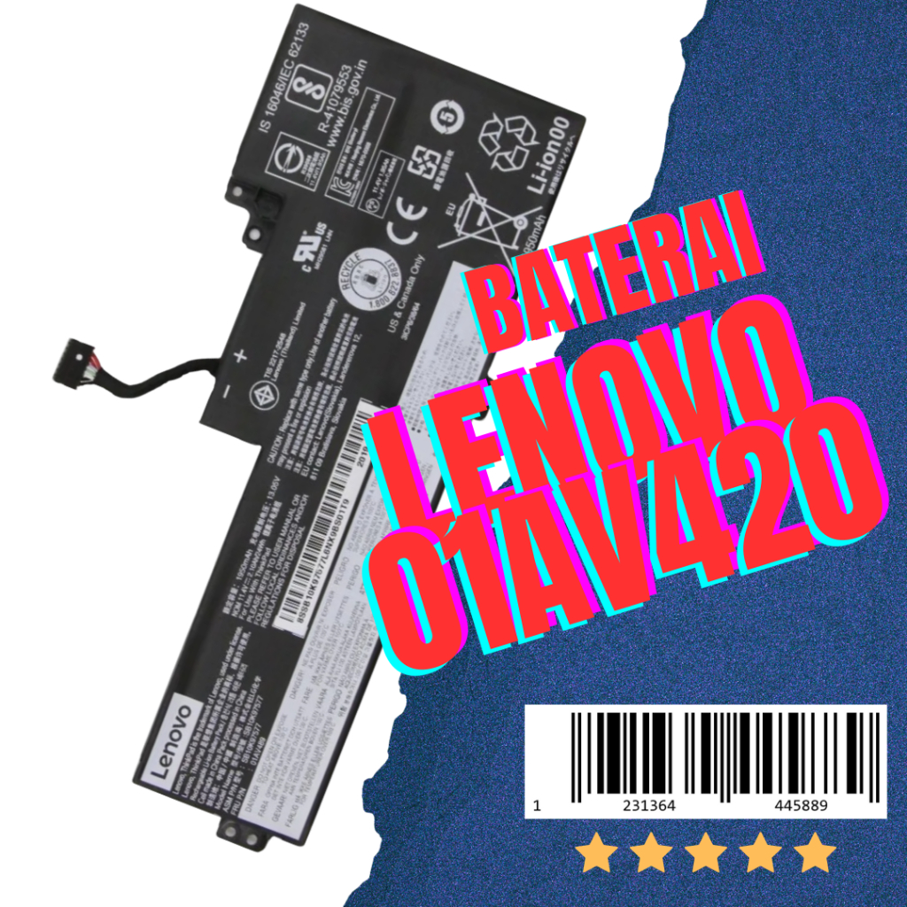 Baterai Laptop Lenovo Thinkpad T470 T480 Model 01AV420 01AV421 Internal